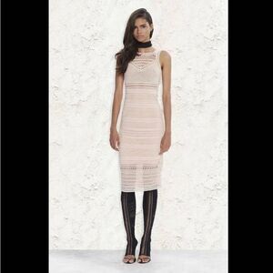 Ohne Titel Blush Crochet Midi Sheath Dress